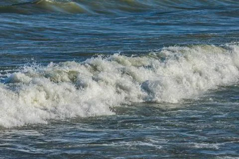 White cap waves Stock Photos