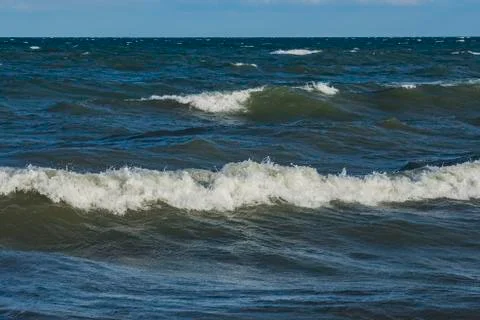 White cap waves Stock Photos