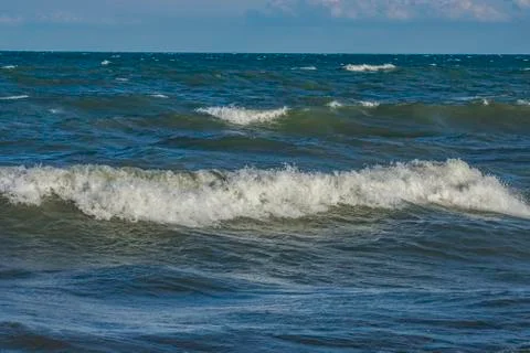 White cap waves Stock Photos