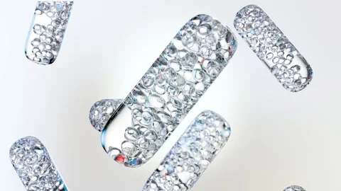 White capsule on abstract background, Pharmacy, pharmaceutical capsules Stock Footage 289543685