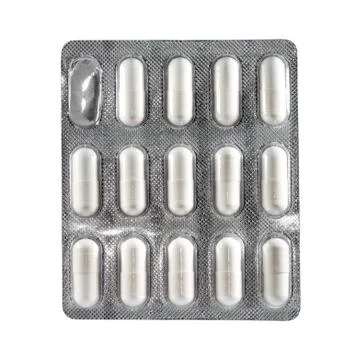 White capsule in blister package Stock-Fotos