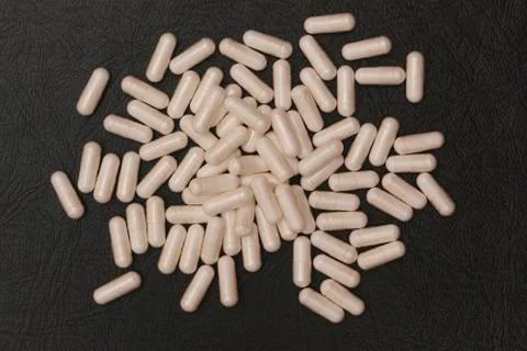 White capsules Stock Photos