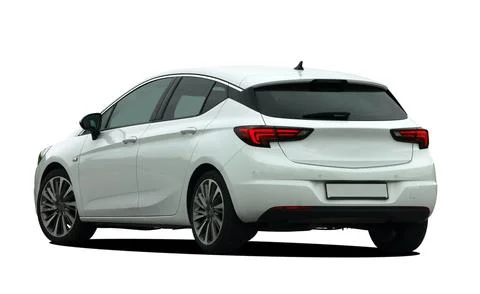 White car, back view Stock Photos
