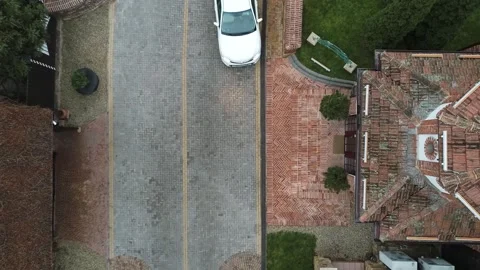 White car drives Stock Footage 146697272