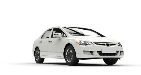 White Car Stock Illustration