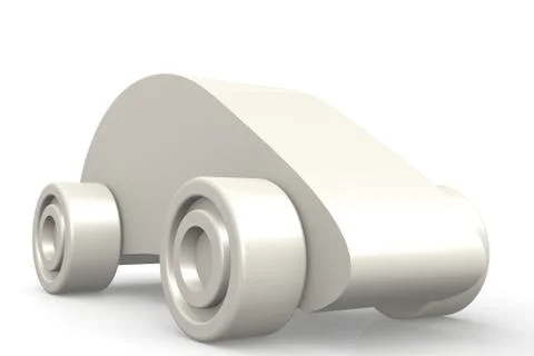 White car model on white background Stock-Illustration