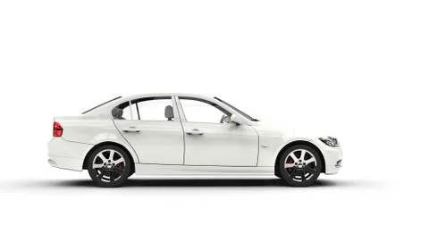 White Car Modern Stock Illustration