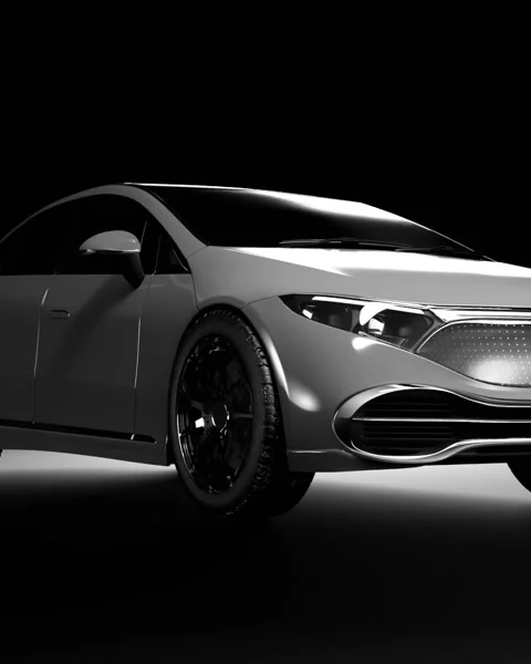 White car on studio background Stock Footage 303668991