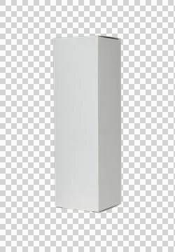 White cardboard box isolated from background Stock Illustration
