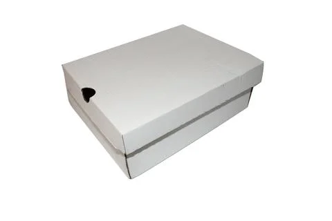 White cardboard box Foto stock