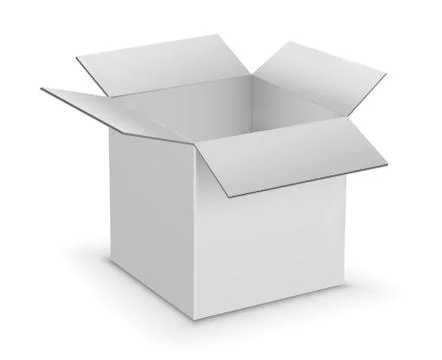 White Cardboard Boxes Template Illustrazione stock