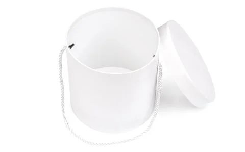 White cardboard gift box Stock Photos