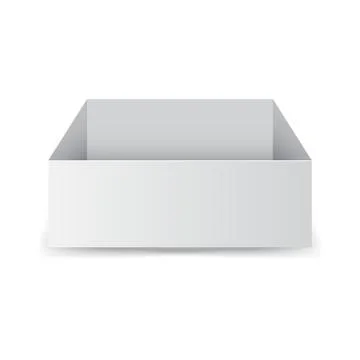 White cardboard package box. Vector illustration isolated on white background イラスト素材