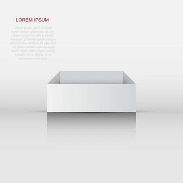 White cardboard package box. Vector illustration isolated on white background Stock Illustration
