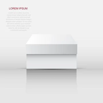 White cardboard package box. Vector illustration isolated on white background Illustrazione stock