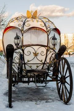 The white carriage Stock Photos