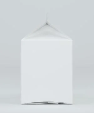 White carton pack template for beverage: juice, milk. Front and side view Stock Illustration