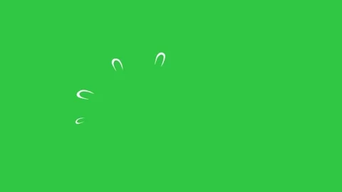 White cartoon lines burst accent animation on chroma key green screen background Stock Footage 329905401
