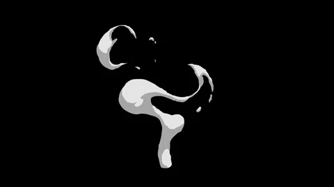 White cartoon smoke motion graphics with... | Stock Video | Pond5