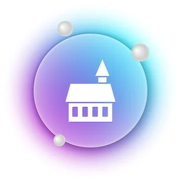 White Castle icon isolated on white background. Blue and purple gradient ci.. Ilustración de archivo