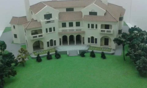 White castle layout Foto stock