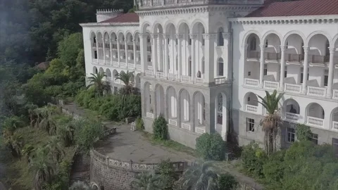 White castle in the mountains. Stock Footage 150107495