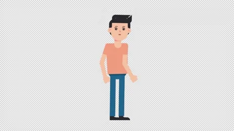 White Casual Man Dizzy Stock Footage 205076812