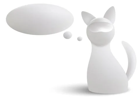 White cat Stock Illustration