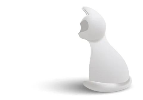 White cat Illustrazione stock