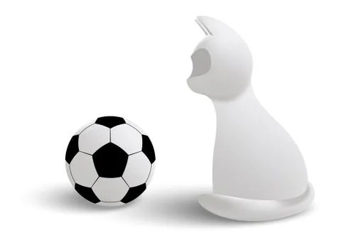 White cat Stock Illustration