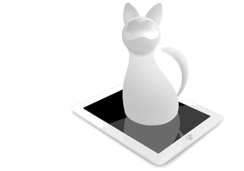 White cat Illustrazione stock