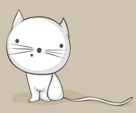 White cat Stock Illustration