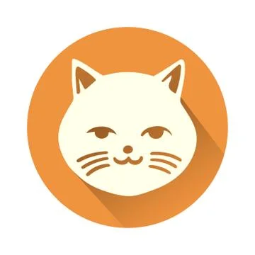 White cat symbol イラスト素材