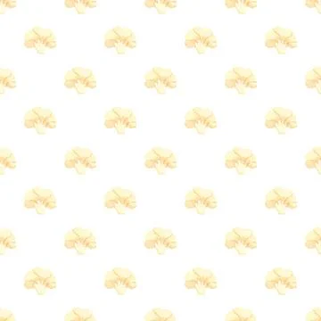 White cauliflower head vegetable repeating pattern background Stock Illustration