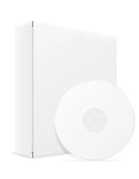 White cd and dvd bisk box packing vector illustration Stock Illustration