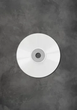 White CD - DVD mockup template isolated on concrete background Stock Illustration