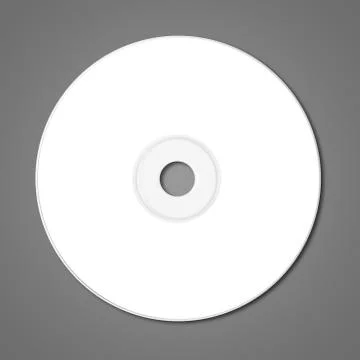 White CD - DVD mockup template isolated on Dark Grey Stock Photos