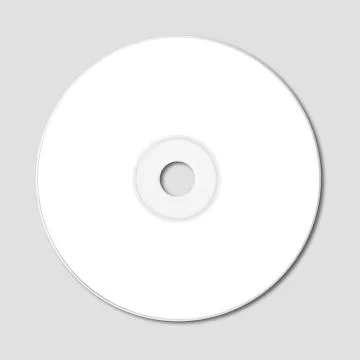 White CD - DVD mockup template isolated on Grey Stock Photos