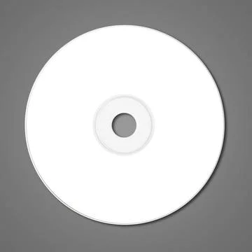  White CD - DVD mockup template isolated on Dark Grey White CD - DVD label... Stock Photos