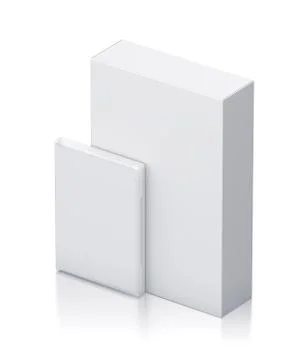 White cd - dvd package. Stock Illustration