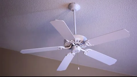 White ceiling fan Stock Footage 11123167