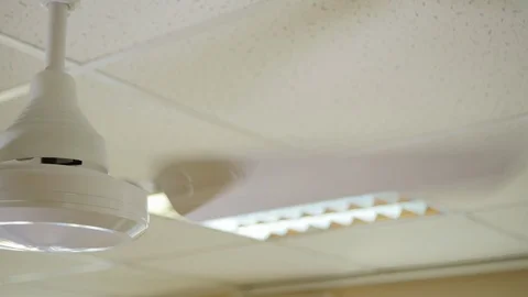  White Ceiling Fan Stock Footage 87969668