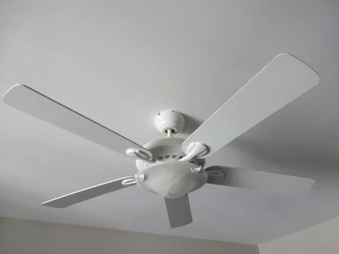 White ceiling fan light Stock Photos