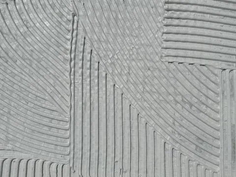 White Cement Adhesive Applied to Back of Porcelain Tile Stock Photos