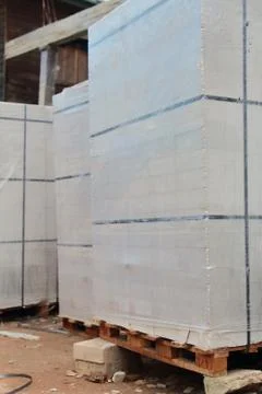 White cement block. 스톡 사진