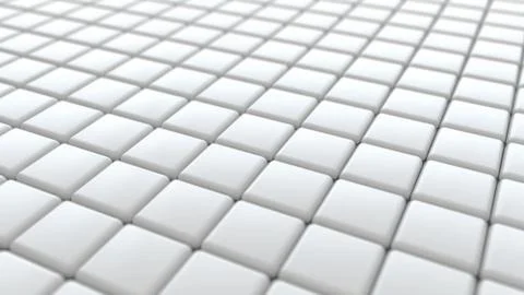 White Ceramic Bathroom Tiles, 3D Rendering Background Stock Illustration