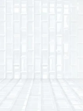White ceramic brick tile room,background Stock Photos