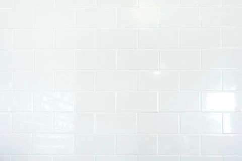 White ceramic brick tile wall,background Stock Photos