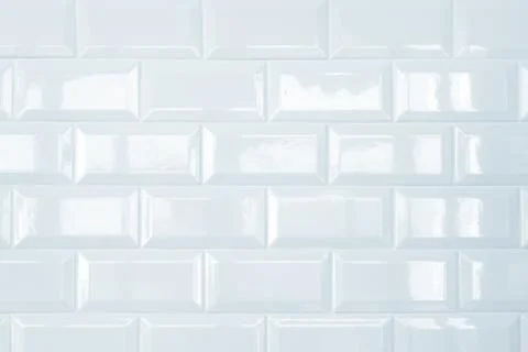 White ceramic brick tile wall,background Stock Photos