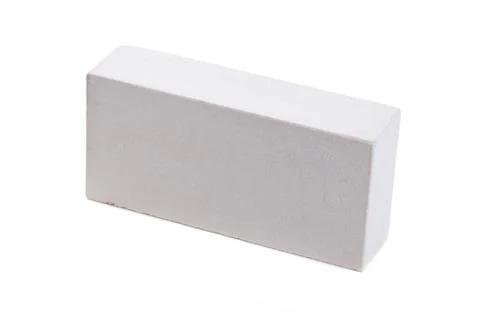 White ceramic brick at the white background, isolated Stock Photos